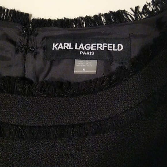 Karl Lagerfeld beautiful tweed black dress - Picture 10 of 15